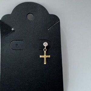 14k single gold earrings